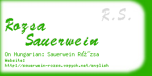 rozsa sauerwein business card